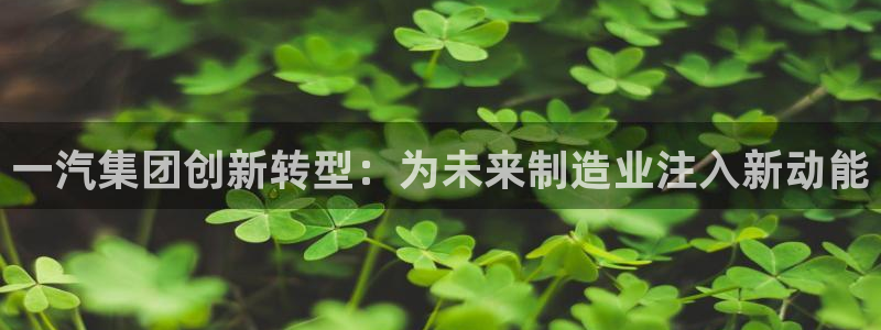 彩神v网赌软件下载：一汽集团创新转型：为未来制造业注入新动能