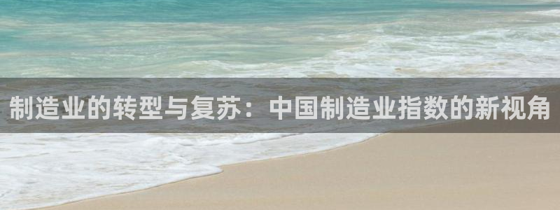 彩神velcome购彩大厅：制造业的转型与复苏：中国制造业指