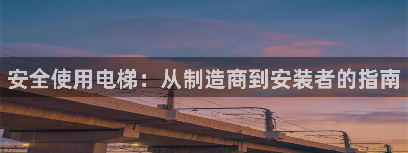 新版彩神v8登录：安全使用电梯：从制造商到安装者的指南