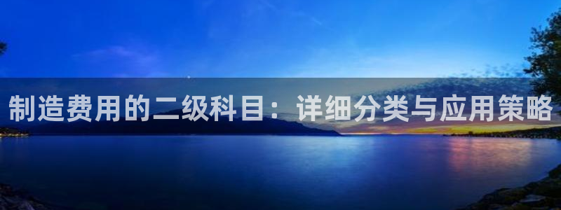 彩神官方邀请码是多少：制造费用的二级科目：详细分类与应用策略