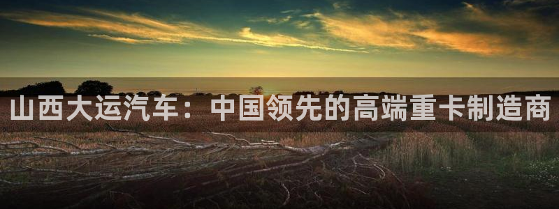 彩神v网赌软件下载：山西大运汽车：中国领先的高端重卡制造商