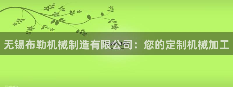 彩神Vll购彩大厅：无锡布勒机械制造有限公司：您的定制机械加